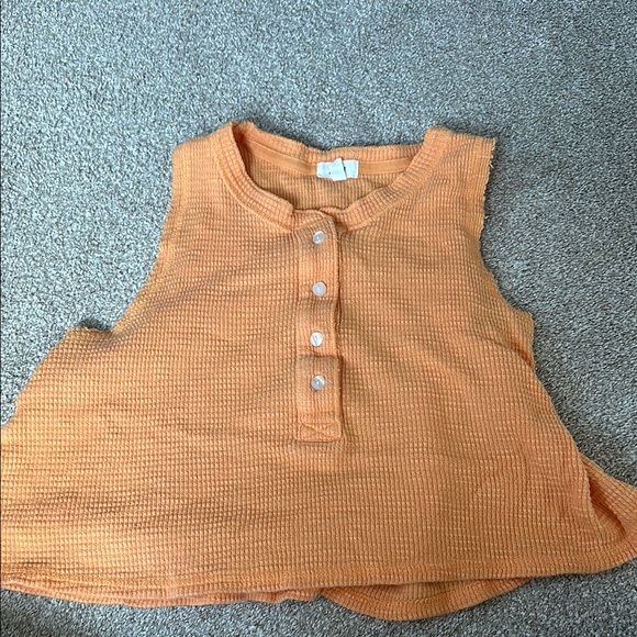 aerie Tops - Aerie Orange Ribbed Tank Top